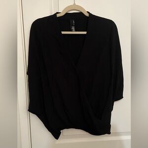bobi Black button Blouse